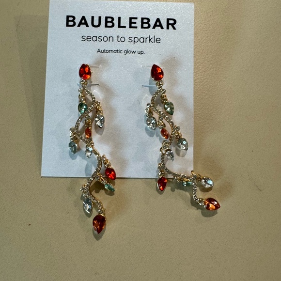 BAUBLEBAR CHRISTMAS “SEASON TO SPARKLE” RHINESTONE  STATEMENT EARRINGS - Picture 6 of 8